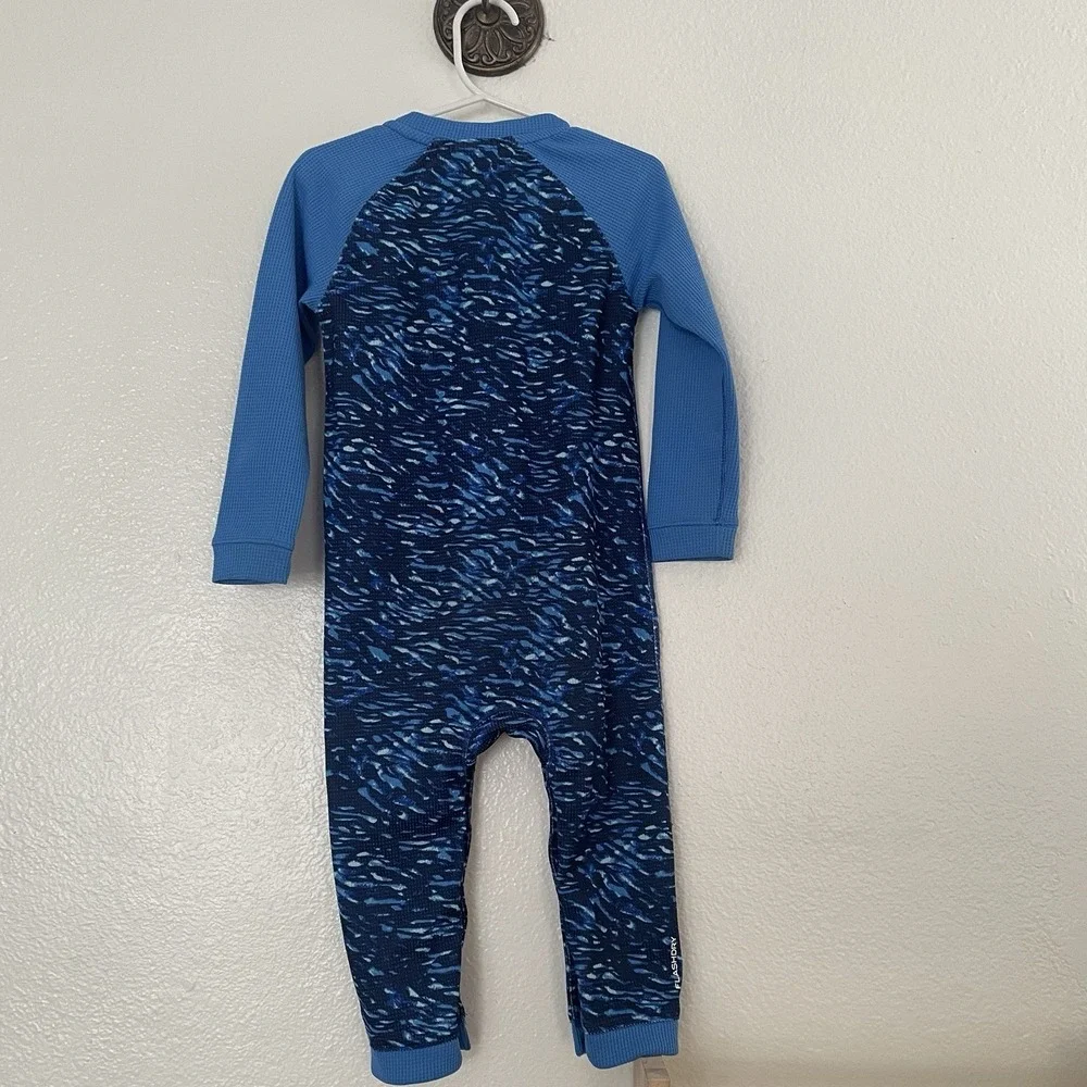 The North Face Blue Camo Waffle‎ Base layer 1 Piece Size 18-24 Months